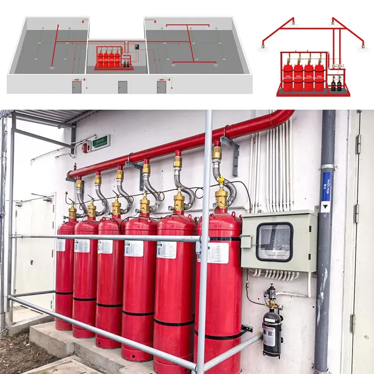 Novec 1230 Fire System FK5112 Offshore-alustalle offshore-sähköntuotantolaitoksille HFC227EA FM200 palontorjuntajärjestelmä