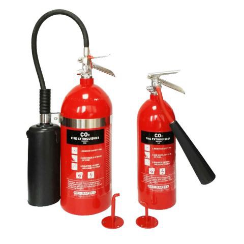 Amerikkalainen malli Co2-sammutin, jossa DOT